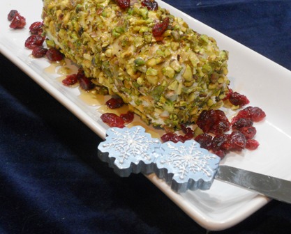 Easy Appetizers for a Party: Pistachio-Crusted Goat Cheese