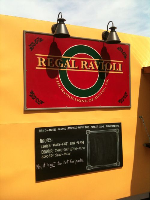 Regal Ravioli - Trailer Sign